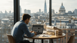 Small business owner reviews web design in London