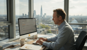 Manager replying to reviews in London office