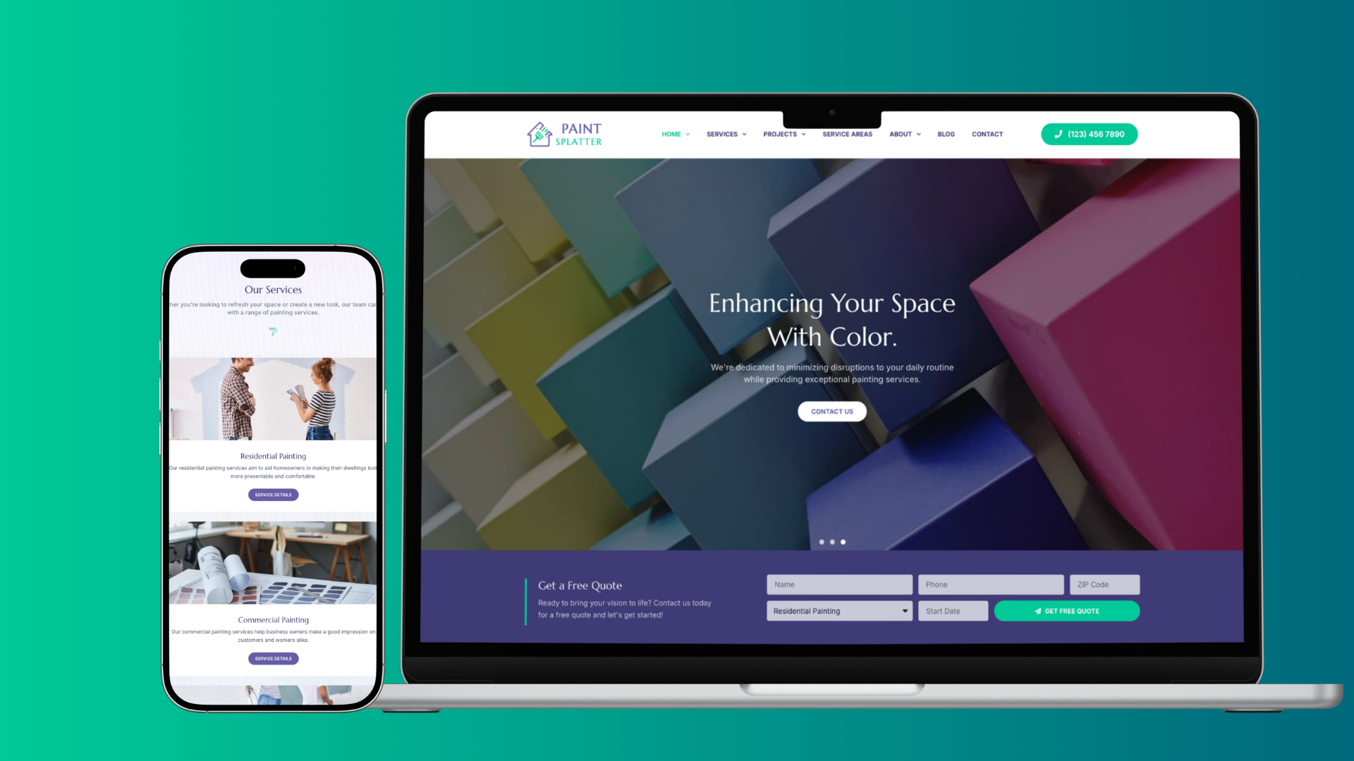 Web Design for Painter Shop