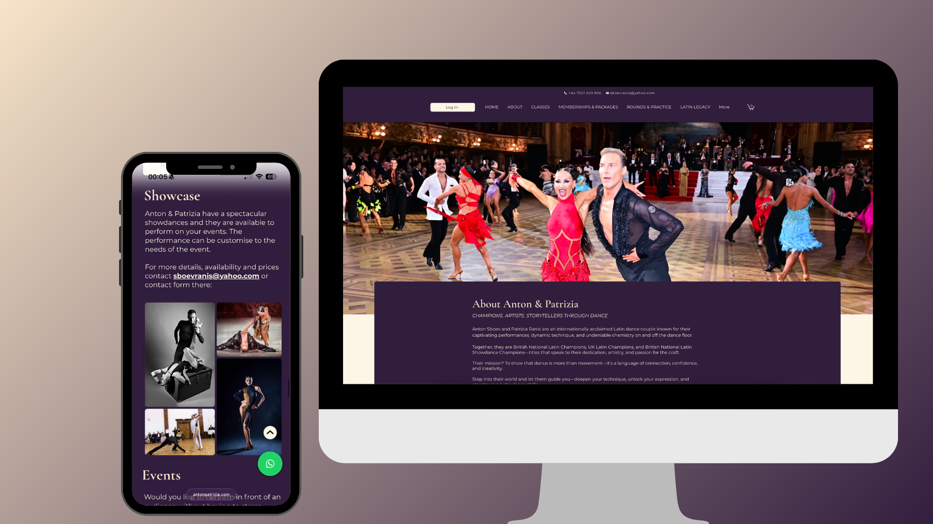 Web Design for Dance Competition